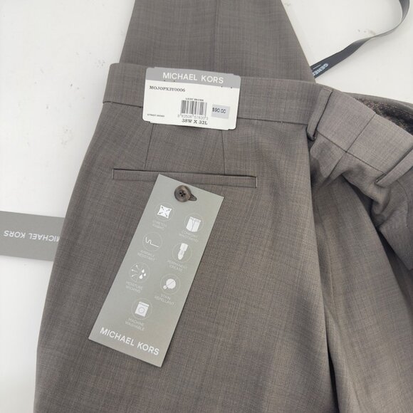 Michael Kors Mens Light Brown Dress Pants 38W X 32L Formal Wear Business Casual - Picture 15 of 15